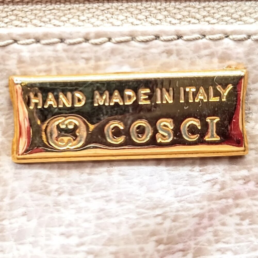 Cosci Handmade Italian Red Woven Leather Bag - Picture 6 of 6
